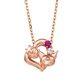 クロミ ネックレス レディース ハート ペンダント サンリオ キュービックジルコニア シルバー925 ピンクゴールド SAKU-N051PG white clover カップル クリスマス 誕生日 記念日 プレゼント