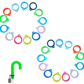 BLOOPIC アンブレラマーカー 傘 マーカー 目印 シリコン 推し活 カラフルリング 傘 留め具 盗難防止 紛失防止 グッズ カラフル マーカー 傘の目印アクセサリー