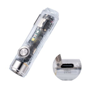 RovyVon Aurora A8 ��4���� USB C �L�[�`�F�[�������d�� �[�d�� 650���[���� 6500K �N�[���z���C�g �X�[�p�[�u���C�g �~�j�����d�� ���b�h/�z���C�g/365nm�T�C�h���C�g ���C�|�P�b�g�N���b�v�ƃe�[��