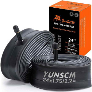 YunSCM 2�{,24 1.95 �`���[�u����,�Ď��o���u32mm,���]�ԃ`���[�u 24x1.75/2.25,�K�p 24x1.75/24x1.95/24x2.0/24x2.1/24x2.125/24x2.25 �}�E���e���o�C�N�A�N���X�o�C�N