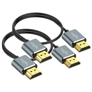 Twozoh �t���L�V�u���X����HDMI�P�[�u�� 0.3M 2�{���� �����^HDMI�R�[�h ����4K@60Hz 18gbps 2160P/1080P