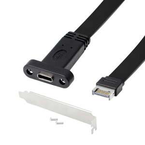CERRXIAN usb 3.1 �t�����g�p�l���w�b�_�[ ���� type c�����P�[�u�� Type-E �I�X - �^�C�v-C���X�����P�[�u�� usb 3.1 gen2 10gbps �p�l���}�E���g�l�W�t�� �S��50cm