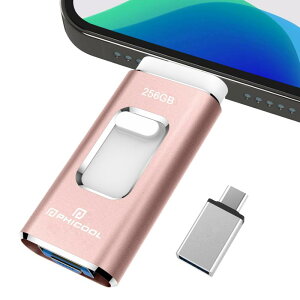 4in1 Phone�Ή� USB������ 256GB ���� �o�b�N�A�b�v iPad�Ή� usb�������[ �e�ʕs������ �X���C�h�� iOS/Type-C/USB/Micro USB���� �O�t��USB �X�}�z �ʐ^�f�[�^�ۑ� Phone/PC/Macbook/