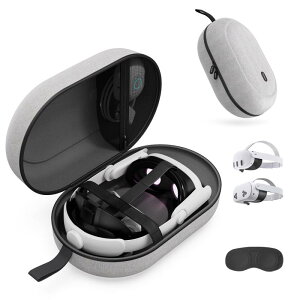 Syntech ��^�n�[�h�L�������O�P�[�X �Ή�Meta Quest 3S/Oculus Quest 3/2/Pro/Pico4 �A�N�Z�T���[ VR �w�b�h�Z�b�g�A�G���[�g�X�g���b�v�A�^�b�`�R���g���[���[�ȂǂɑΉ��A��e�ʂŎ��[�E���s�p�A�O��