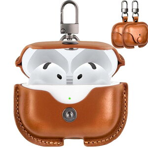 BOOLINN Airpods 4 �P�[�X ��4���� (2024) airpods4 �P�[�X �v �����{�v PU���U�[ �S�ʕی� �����[�d�\ LED���C�g�� ���C�����X�[�d�Ή� �����^�тɕ֗� �Ռ��z���ی�G�A�[�|�b�Y4 �J�o�[(�u���E��