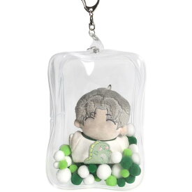 YUYAKESHI OB11 ケース おもちゃ bjd 旅行 透明 ソフト バッグ 痛バ 外出 人形 お出かけ用 キーホルダー ぬいば 防塵 収納
