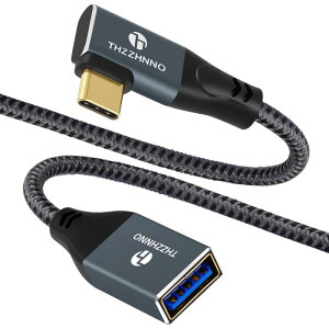 Thzzhnno USB C - USB���X�P�[�u�� 1m�AUSB 3.0���X��USB C�I�X ���E90�x�p�xOTG�P�[�u���AMacBook Pro�ALG G6 G5 V20�ɑΉ�