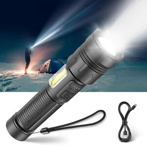 �����d�� �h�ЌR�p led���C�g �n���f�B���C�g Type-C�[�d�� ���E��COB ���P�x 7���[�h���� 18650�o�b�e���[�t �A���~�j�E������ IPX6�h�� �Y�[���� �ϏՌ�2M �@�\ ���]�� ��d �h�� �n�k ��Ɨp ��