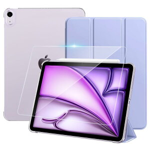 TiMOVO iPad Air 11�C���` �y�P�[�X1��+�K���X�t�B����1���Z�b�g�z (M4/M3/M2�A2026/2025/2024) iPad Air ��5/4���� (2022/2020) 10.9�C���` �J�o�[ PC�o�b�N ���F�������o�b�N Pen