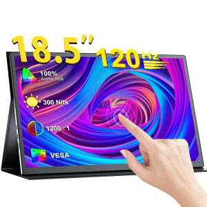 EVICIV ���o�C�����j�^�[ 18.5�C���` 120Hz �^�b�`�p�l�� 10�_�}���`�^�b�` �ی�J�o�[�t�� ���o�C���f�B�X�v���C FHD 1920×1080 100% sRGB �L�F�� ���^ �|�[�^�u�����j�^�[ ���� IPS �t���p�l�� �����^