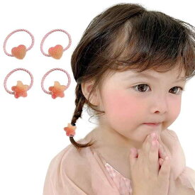GFun ヘアゴム ヘアアクセ スター 星 ハート 小さい 星 子供 キッズ 4個セット 七五三 和服 浴衣 発表会 入園式 卒園式 洋服