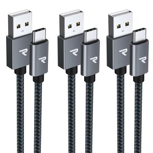 �y1m+2m+2m 3�{/���zRAMPOW usb c �P�[�u�� �^�C�vc �P�[�u�� 15W�}���[�d QuickCharge3.0�Ή� USB2.0�K�i iPhone17/Air/16/16e/15 �[�d Sony Xperia/Samsung/Asus