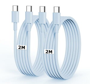 USB C �P�[�u�� 2M 2�{ PD�Ή� 60W�}���[�d �yPSE�F�؁z USB C to C �R�[�h �����i type-c �P�[�u�� �����f�[�^ �f���h�~ iPhone 17/16/15 Pro/Plus/Pro Max�AMacBook Pro/Ai