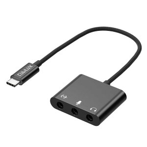Cubilux USB C �}�C�N �A�_�v�^�[ �^���E�z�M�p ? USB-C to 3.5mm TRRS �I�[�f�B�I�ϊ��A�_�v�^�[ ? ���C�����́E�}�C�N���́E�w�b�h�z���o�͑Ή� ? �m�[�gPC/Windows/Mac�Ή�