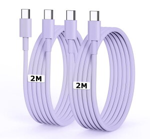 USB C �P�[�u�� 2M 2�{ PD�Ή� 60W�}���[�d �yPSE�F�؁z USB C to C �R�[�h �����i type-c �P�[�u�� �����f�[�^ �f���h�~ iPhone 17e/17/16/15 Pro/Plus/Pro Max�AMacBook Pr