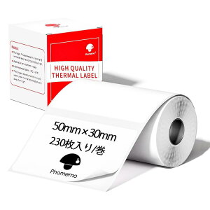 Phomemo M110 M120 M220 ���x���v�����^�[�Ή� ���� ���x���V�[�� ���M���[���� �l�D 50mm*30mm ��`�^�C�v 230������/�� ���M���x���v�����^�[�p �Ɩ��p�n���h���x���[ �o�[�R�[�h��� �V�[�� �e�[�v