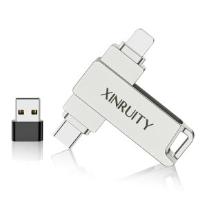XINRUITY 128GB iphone usb������ 3in1 iphone �ʐ^�ۑ� ��]�� iOS/Type-C/USB