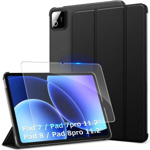 [Xiaomi Pad 7 Pad 8 11.2�C���` �P�[�X �K���X�t�B���� �Z�b�g] CACOE Mi Pad 7/7 Pro �n�[�h�P�[�X Pad 8/8 Pro 2025���p �I�[�g�X���[�v �O�܂� �ϏՌ� �y�� xiaomi �^�u���b�g �J�o