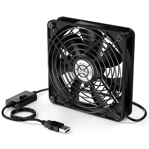 ELUTENG USB�t�@�� 12cm ��p�t�@�� ���� 1500RPM USB��@ 5V �É� 3�i�K���� ���^ 7���H�� ������ ��� PC �Q�[���@ ���[�^�[�ȂǑΉ� USB fan 12cm