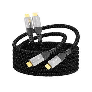 usb c �P�[�u��2m 2 �{�Z�b�g Thunderbolt4/3 �Ή� USB3.2 Gen2X2 typec 20Gbps �����f�[�^�]�� 100W PD �}���[�d 4K@60Hz �f���o�� �^�C�vc �P�[�u��