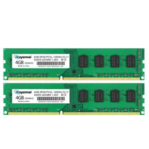 2x4GB DDR3L 1600MHz 12800U UDIMM PC3 PC3L 12800 UDIMM 1.35V / 1.5V CL11 2RX8 ��ECC �A���o�b�t�@�[�h�f���A�������N240�s���f�X�N�g�b�v�R���s���[�^�[RAM�R���s���[�^�[����