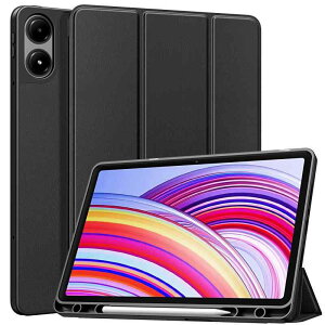 TiMOVO Xiaomi POCO Pad/Redmi Pad Pro �P�[�X 12.1�C���` �y�����[ POCO Pad �X�}�[�g�J�o�[ �^�u���b�g�X�^���h�P�[�X �I�[�g�X���[�v�@�\ TPU�o�b�N PU �S�ʕی� �ϏՌ� �����h�~ �y�� ��t�ȒP