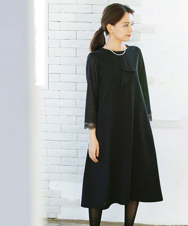 楽天市場】【洗濯機で洗える】喪服 WEB限定/お袖スカラップレース 
