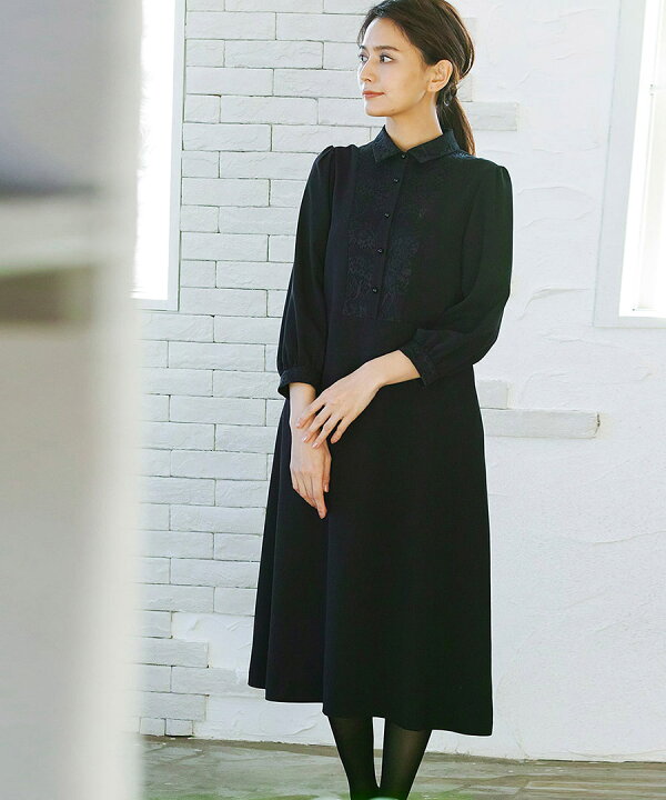 楽天市場】【洗濯機で洗える】喪服 WEB限定/胸元レース切り替え 
