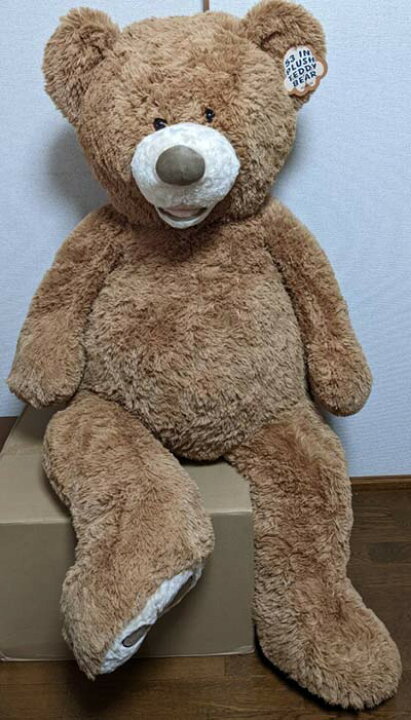 楽天市場 5の倍数日は楽天カードエントリーで5倍 あす楽 Costco コストコ通販 クマぬいぐるみ 約135cm ベージュ ピンク 入学 卒園祝い クリスマス Xmas パーティー プレゼント Whiteleaf ホワイトリーフ
