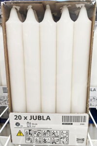 あす楽★5の倍数日は楽天カードエントリーで5倍/あす楽★即納★【IKEA】イケア通販【JUBLA 】ユーブラ 香りなしキャンドル シャンデリア用 19 cm