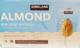 5の倍数日は楽天カードエントリーで5倍★即納★【COSTCO】コストコ【KIRKLAND】カークランドALMONDアーモンド飲料　無糖 946ml x 12本