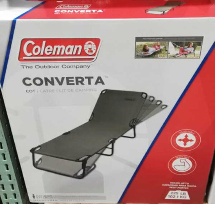 楽天市場 5の倍数日は楽天カードエントリーで5倍 即納 Costco コストコ通販 Coleman コールマン コンバータ コット折り畳み式ベッド 193 64 32cm Whiteleaf ホワイトリーフ