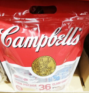 5�̔{�����͊y�V�J�[�h�G���g���[��5�{�����[���yCOSTCO�z�R�X�g�R�ʔ́yCambell's�z�L�����x�� �C���X�^���g�X�[�v�@�N�����`���E�_�[18P�{�R�[���|�^�[�W��18P