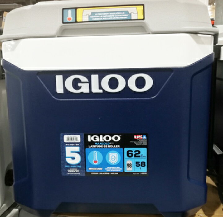 楽天市場 5の倍数日は楽天カードエントリーで5倍 即納 Costco コストコ Igloo イグルー マックスコールド クーラーボックス 58l 62qt Whiteleaf ホワイトリーフ
