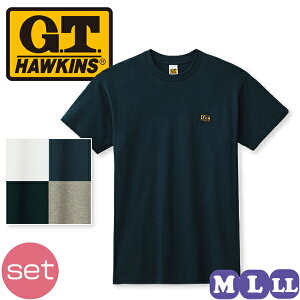 t�V���c �����Y ���� �O���[ G.T.HAWKINS �z�[�L���X T�V���c �ێ� �N���[�l�b�N ��100% HK2113B 10���Z�b�g M/L/LL