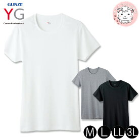 グンゼ YG ワイジー メンズ コットン100% 半袖 クルーネックTシャツ YV0013V M/L/LL/3L