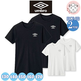 半袖tシャツ 2枚組 ジュニア グンゼ アンブロ ボーイズ クルーネック Tシャツ UB1665G-85G 130cm-170cm