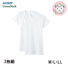 グンゼ グリーンマーク メンズ 半袖丸首シャツ 2枚組 GK12147 M/L/LL