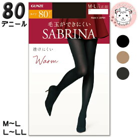 グンゼ サブリナ タイツ Warm 80デニール 抗菌防臭 デオドラント加工 静電気防止 M-L/L-LL | 秋冬 秋 冬 無地 レディース ナイロン 下着 肌着 インナー SBW53A GUNZE SABRINA