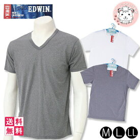 【お買い物マラソン限定ポイント5倍】【アウトレット】EDWIN Cool メンズ 半袖 Vネック Tシャツ M/L/LL