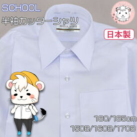 スクール シャツ 半袖 カッターシャツ 44901 Yシャツ ワイシャツ180cm-170B 男の子 男子 男児 通学 学生服 制服 学校 学生 日本製 国産 撥水 撥油 防汚 入学 新学期