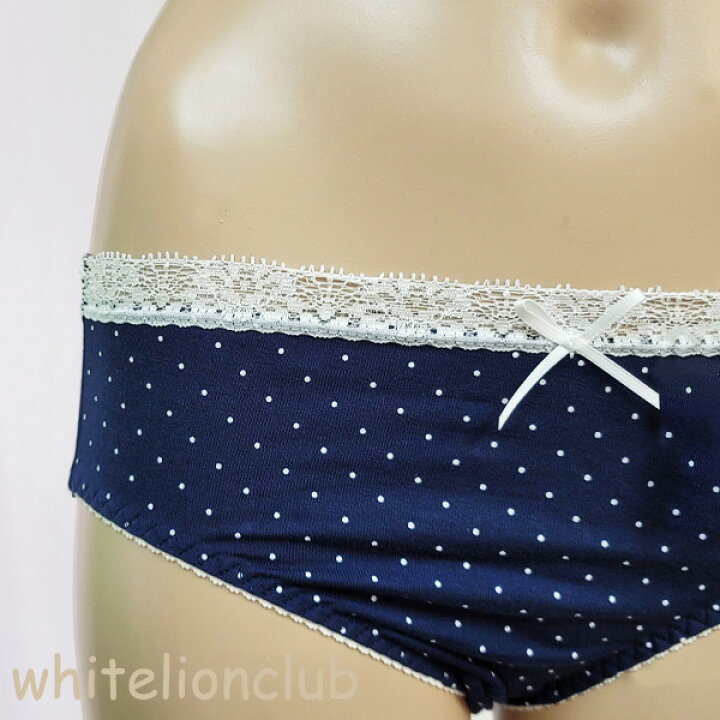 サニタリーショーツ ドット柄 ウエストレース L M 生理用ショーツ 10枚セット ウイング対応