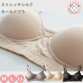 ブラジャー モールドブラ レディース ストレッチシルク モールドカップブラ かぶりタイプ SCH-30 M/L/LL フェムケア フェムテック