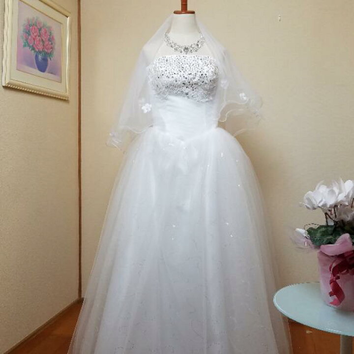 楽天市場 ウエディングドレス ａライン 花嫁 2次会 結婚式 披露宴 挙式 新婦 ドレス ロング ウェディングドレス ロングドレス 編み上げ ベアトップ スパンコール プリンセス シンデレラ ウェディング ウエディング ブライダル 前撮り 即納 即日発送 あす楽