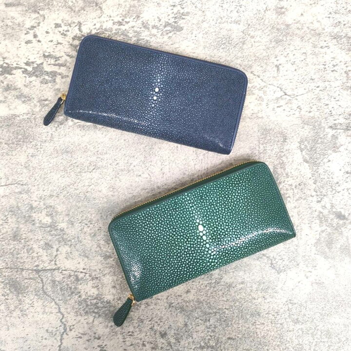 楽天市場】【希少品】 本場タイから直輸入 エイ革 長財布 ＜ グリーン 