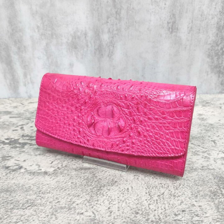 楽天市場】【 希少品 】 クロコダイル 長財布 ピンク ＜ 革製品 ＞高級  