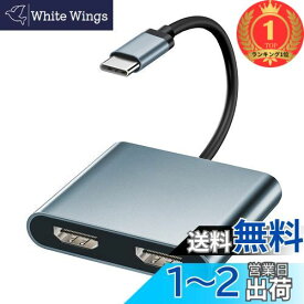 【楽天ランキング1位獲得】USB C HDMI 変換アダプタ【DP Alt モード+ Thunderbolt3/4対応】USB C to HDMI ディスプレイポート HDMI 変換 Type-C デュアル HDMI 拡張 マルチディスプレイアダプタ Typec HDMI ハ