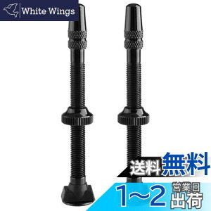 【送料無料】TRIWONDER チューブレスバルブ 仏式 バルブチューブレス バルブコア スーパーバルブ 自転車エアノズル マウンテンバイク ロードバイク Bicycle Tubeless Presta Valves (2ケ入)(ブラック, 6