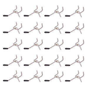 【送料無料】Rurumi 有孔ボード フック セット ゴム付き 厚さ 5.5mm ボード 対応 穴 ピッチ25mm 穴径 5mm 専用 固定 止め 金具 パンチングボード 穴あき ボード ペグボード (5cm 20本セット)