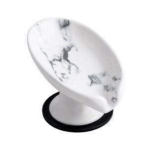 【送料無料】LAZEENOOK ソープディッシュ 陶器 おしゃれ 石鹸置き 水が流れるソープトレー水が切れる おしゃれ お風呂 バス用品 浴室 洗面台などに適用 (マーブル模様, 小さい)